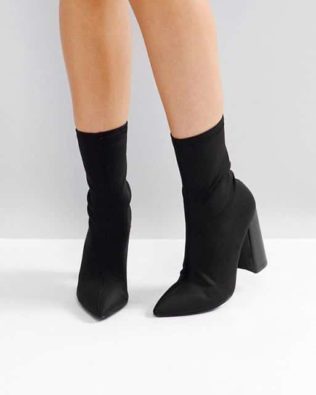 High Heeled Sock Boots